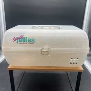 Vintage 1990's Caboodles Jellies #2622Glitter Sparkle Organizer Make Up Case